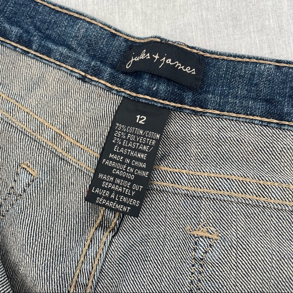 Jules+James Belle Indigo Relaxed Boot Cut Jeans - 12 - Picture 7 of 7